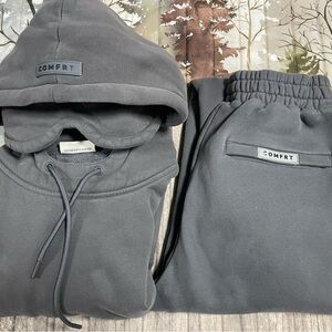 Comfrt Sweatshirt & Sweatpants Set - Charcoal